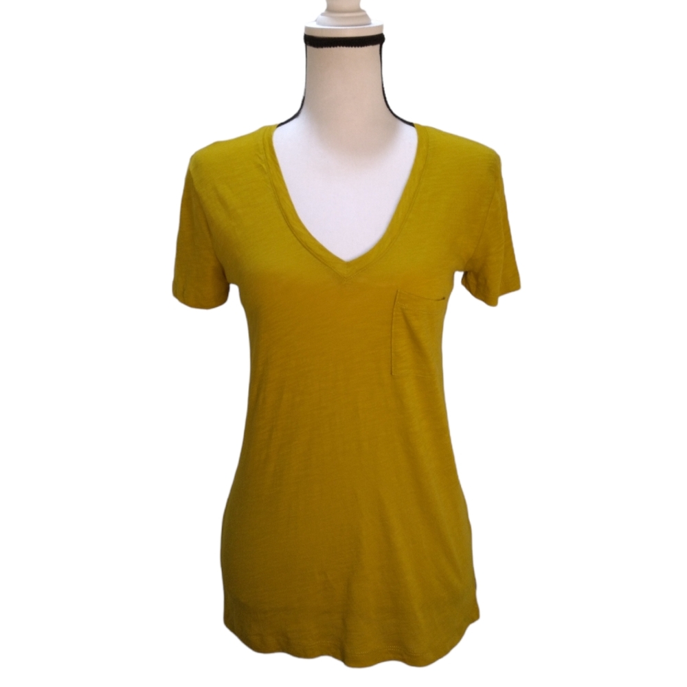 Madewell Women's Whisper Cotton V-neck Pocket T-Shirt Size XS